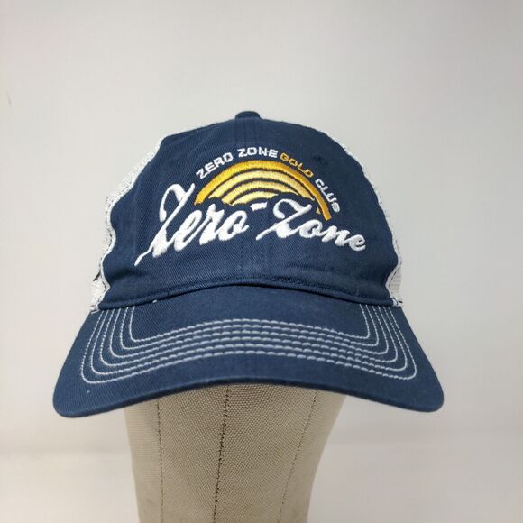 District Men's Zero Zone Gold Club Strapback Mesh Back Hat Blue White Gatorade - Picture 2 of 13